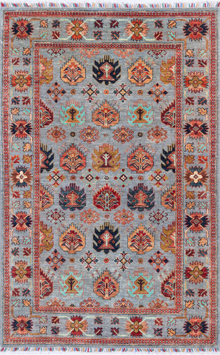 Chobi Blue Hand Knotted 311 X 61 Area Rug 700-146541 Image 0