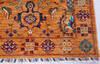 Chobi Yellow Runner Hand Knotted 210 X 102 Area Rug 700-146543 Thumb 4
