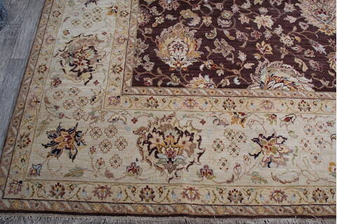 Jaipur Brown Hand Knotted 1110 X 1411 Area Rug 905-146544 Image 4