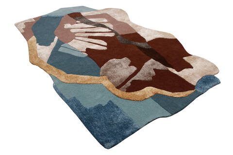 Modern Multicolor Hand Tufted 50 X 80 Area Rug 902-146547 Image 2