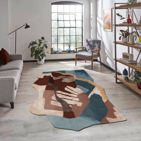 Modern Multicolor Hand Tufted 50 X 80 Area Rug 902-146547 Image 0