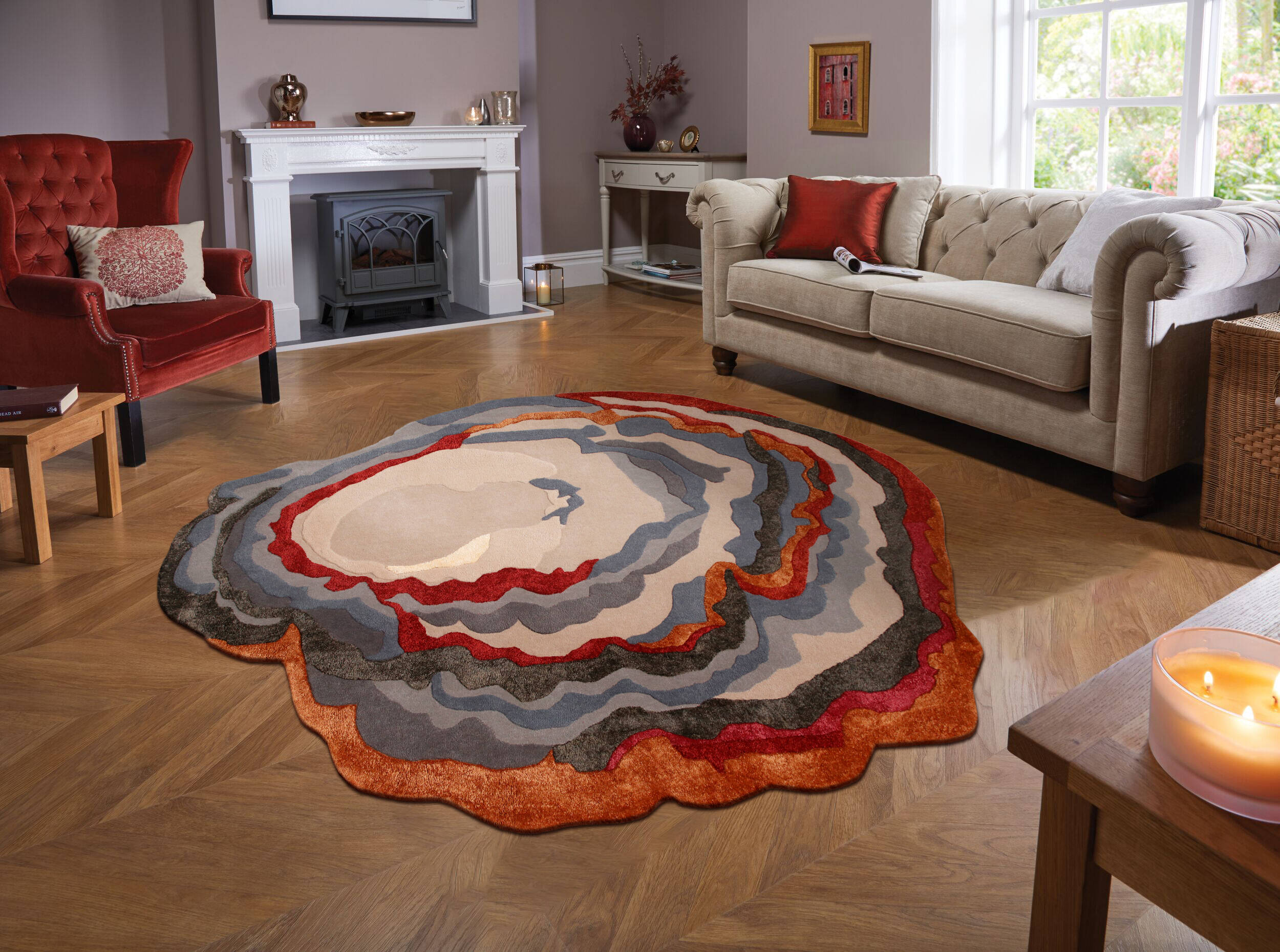 Multicolor sales area rug