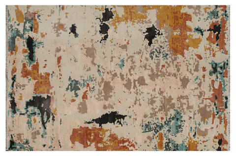 Modern Multicolor Hand Knotted 66 X 99 Area Rug 902-146554 Image 1