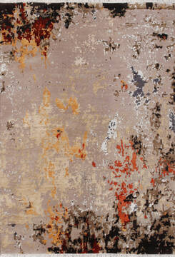 Modern Multicolor Hand Knotted 5'6" X 8'0"  Area Rug 902-146556