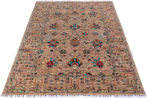 Chobi Beige Hand Knotted 510 X 80 Area Rug 700-146562 Image 1