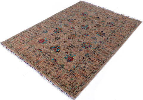 Chobi Beige Hand Knotted 510 X 80 Area Rug 700-146562 Image 2