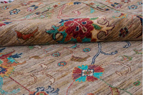 Chobi Beige Hand Knotted 510 X 80 Area Rug 700-146562 Image 5