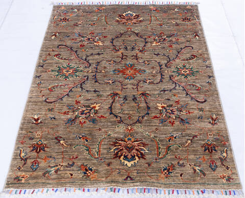 Chobi Brown Hand Knotted 36 X 48 Area Rug 700-146574 Image 1