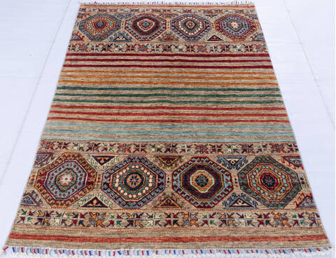 Chobi Multicolor Hand Knotted 41 X 510 Area Rug 700-146576 Image 1