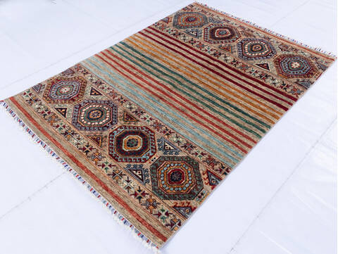 Chobi Multicolor Hand Knotted 41 X 510 Area Rug 700-146576 Image 2