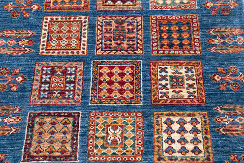 Chobi Blue Runner Hand Knotted 29 X 910 Area Rug 700-146578 Image 3