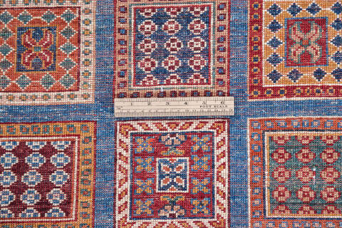 Chobi Blue Runner Hand Knotted 29 X 910 Area Rug 700-146578 Image 6