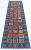 Chobi Blue Runner Hand Knotted 29 X 910  Area Rug 700-146578 Thumb 1
