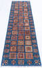 Chobi Blue Runner Hand Knotted 29 X 910 Area Rug 700-146578 Thumb 1