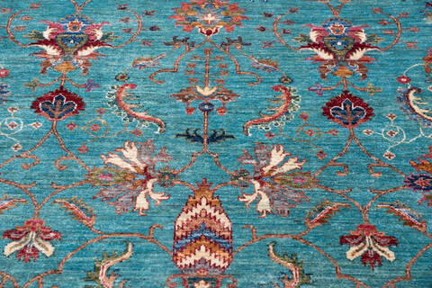 Chobi Blue Hand Knotted 510 X 711 Area Rug 700-146581 Image 3