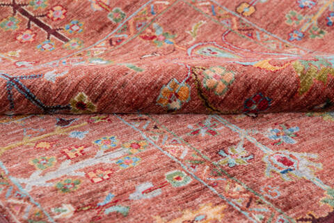 Chobi Orange Hand Knotted 42 X 60 Area Rug 700-146583 Image 5