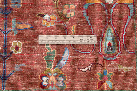 Chobi Orange Hand Knotted 42 X 60 Area Rug 700-146583 Image 6