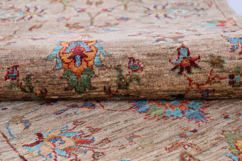 Chobi Beige Runner Hand Knotted 25 X 80 Area Rug 700-146585 Image 5