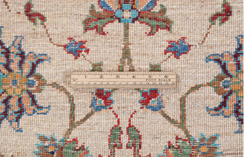 Chobi Beige Runner Hand Knotted 25 X 80  Area Rug 700-146585 Image 8