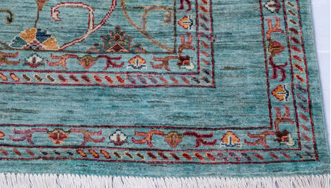 Chobi Green Hand Knotted 51 X 69 Area Rug 700-146587 Image 4