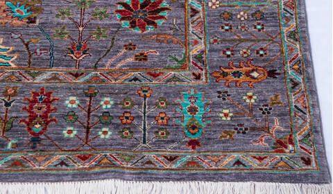 Chobi Purple Hand Knotted 510 X 80 Area Rug 700-146588 Image 4