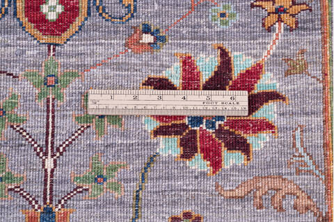 Chobi Purple Hand Knotted 510 X 80 Area Rug 700-146588 Image 6