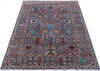 Chobi Purple Hand Knotted 510 X 80  Area Rug 700-146588 Thumb 1