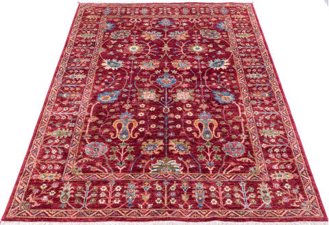 Chobi Red Hand Knotted 59 X 85 Area Rug 700-146589 Image 1