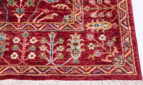 Chobi Red Hand Knotted 59 X 85 Area Rug 700-146589 Image 4