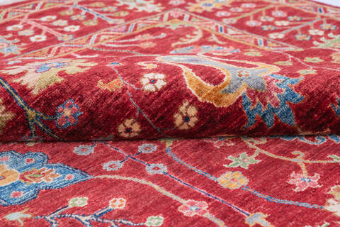 Chobi Red Hand Knotted 59 X 85 Area Rug 700-146589 Image 5