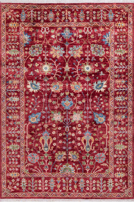 Chobi Red Hand Knotted 59 X 85 Area Rug 700-146589 Image 0