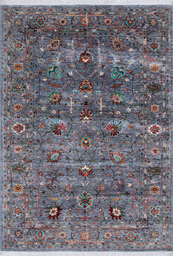 Chobi Blue Hand Knotted 5'8" X 8'0"  Area Rug 700-146591