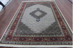 Persian Beige Hand Knotted 6'7" X 9'10"  Area Rug 902-146599
