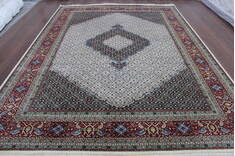 Persian Beige Hand Knotted 8'2" X 11'6"  Area Rug 902-146606