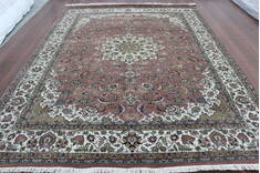 Persian Beige Hand Knotted 8'2" X 11'6"  Area Rug 902-146607