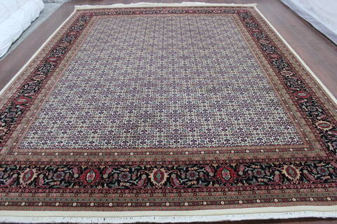 Persian Beige Hand Knotted 910 X 131 Area Rug 902-146611 Image 0