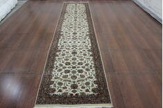 Persian Beige Runner Hand Knotted 2'7" X 13'1"  Area Rug 902-146613