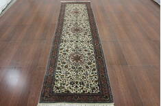 Persian Beige Runner Hand Knotted 2'7" X 9'10"  Area Rug 902-146614