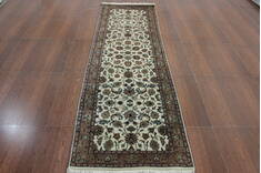 Persian Beige Runner Hand Knotted 2'7" X 8'2"  Area Rug 902-146617
