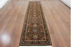 Persian Beige Runner Hand Knotted 2'7" X 10'10"  Area Rug 902-146618