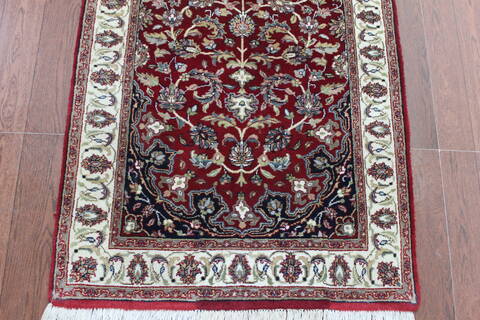 Persian Beige Runner Hand Knotted 27 X 1210 Area Rug 902-146622 Image 1
