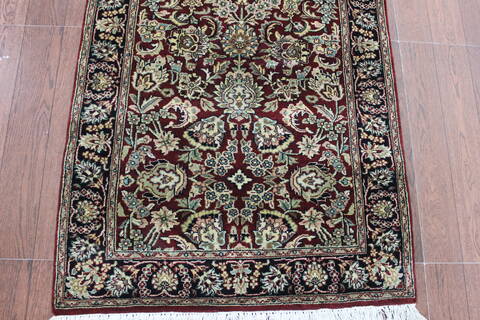 Persian Beige Runner Hand Knotted 27 X 910 Area Rug 902-146630 Image 1