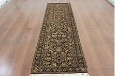 Persian Beige Runner Hand Knotted 2'7" X 9'10"  Area Rug 902-146630