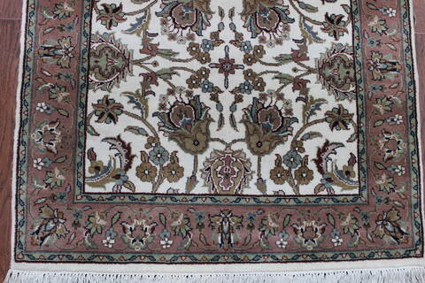 Persian Beige Runner Hand Knotted 27 X 116 Area Rug 902-146634 Image 1