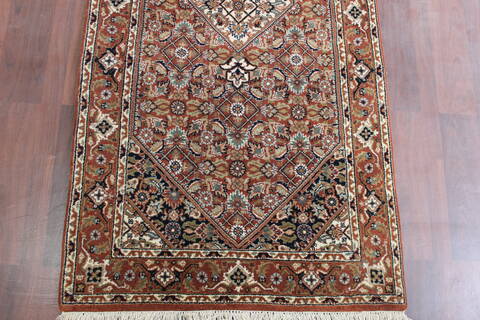 Persian Beige Runner Hand Knotted 27 X 208 Area Rug 902-146638 Image 1