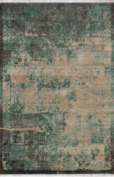 Modern Beige Hand Knotted 8'2" X 9'10"  Area Rug 902-146645