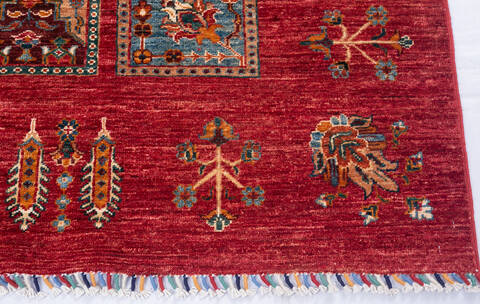 Chobi Red Hand Knotted 611 X 100 Area Rug 700-146650 Image 4