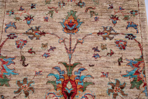 Chobi Brown Runner Hand Knotted 26 X 80 Area Rug 700-146653 Image 3