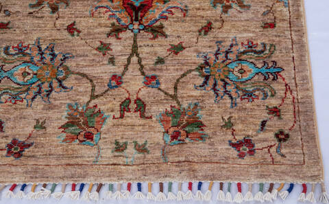 Chobi Brown Runner Hand Knotted 26 X 80 Area Rug 700-146653 Image 4
