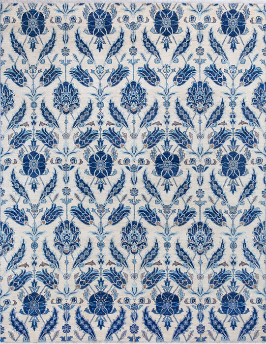 Chobi White Hand Knotted 81 X 103 Area Rug 700-146657 Image 0